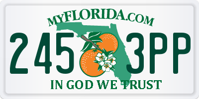 FL license plate 2453PP