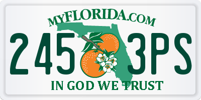 FL license plate 2453PS