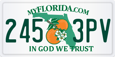 FL license plate 2453PV