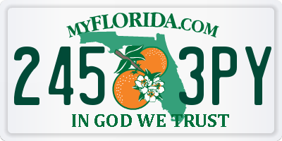 FL license plate 2453PY