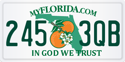 FL license plate 2453QB