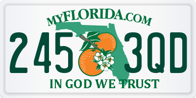 FL license plate 2453QD