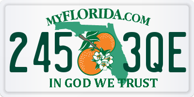 FL license plate 2453QE