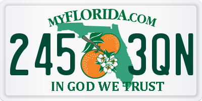 FL license plate 2453QN