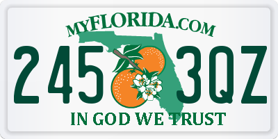 FL license plate 2453QZ