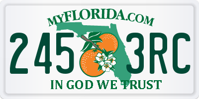 FL license plate 2453RC