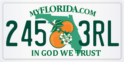 FL license plate 2453RL