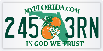FL license plate 2453RN