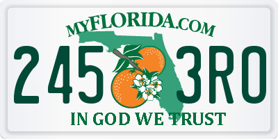 FL license plate 2453RO