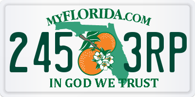FL license plate 2453RP