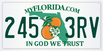 FL license plate 2453RV