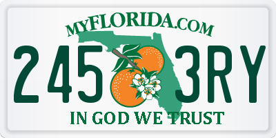 FL license plate 2453RY