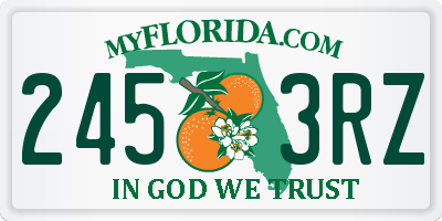 FL license plate 2453RZ