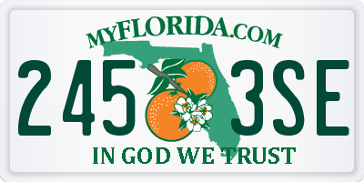 FL license plate 2453SE