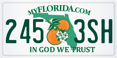 FL license plate 2453SH