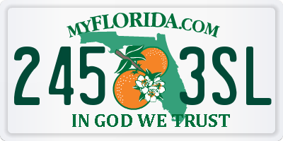 FL license plate 2453SL