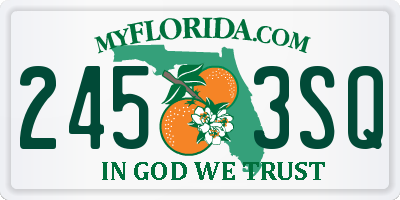 FL license plate 2453SQ