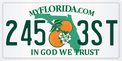 FL license plate 2453ST