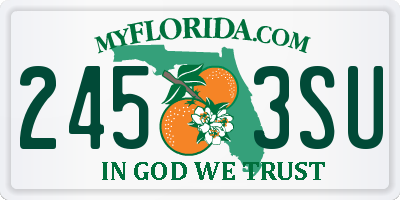 FL license plate 2453SU