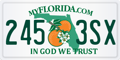 FL license plate 2453SX