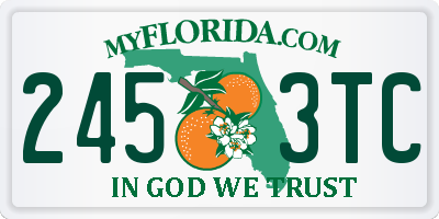 FL license plate 2453TC