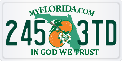 FL license plate 2453TD