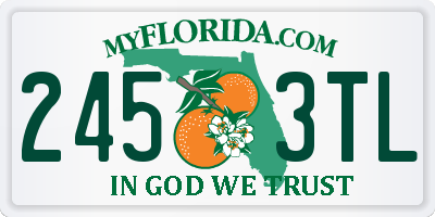 FL license plate 2453TL