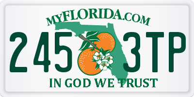 FL license plate 2453TP
