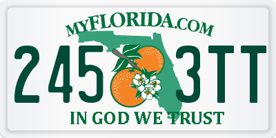 FL license plate 2453TT