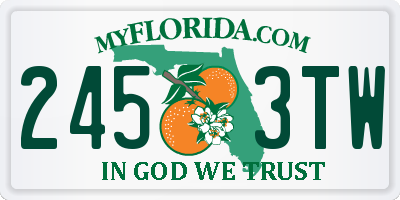 FL license plate 2453TW
