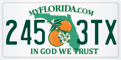 FL license plate 2453TX