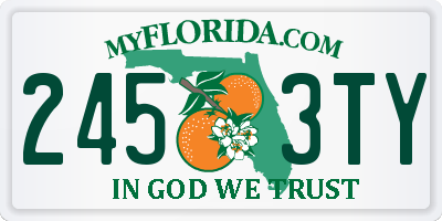FL license plate 2453TY