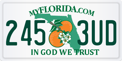 FL license plate 2453UD