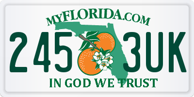 FL license plate 2453UK