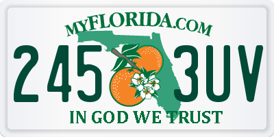 FL license plate 2453UV