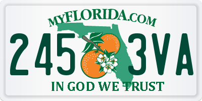 FL license plate 2453VA