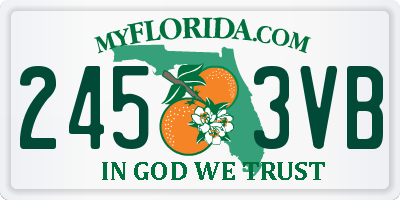 FL license plate 2453VB