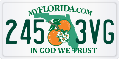 FL license plate 2453VG