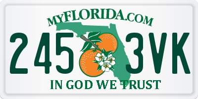 FL license plate 2453VK