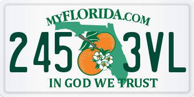FL license plate 2453VL