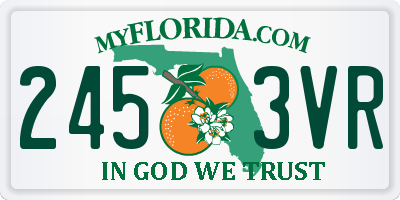 FL license plate 2453VR