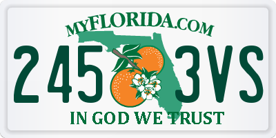 FL license plate 2453VS