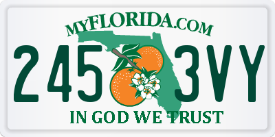 FL license plate 2453VY
