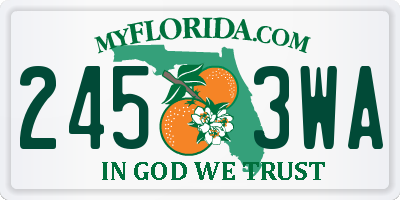 FL license plate 2453WA