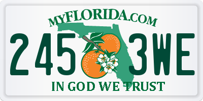 FL license plate 2453WE