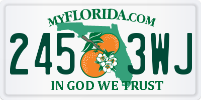 FL license plate 2453WJ