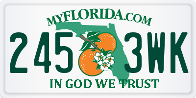FL license plate 2453WK