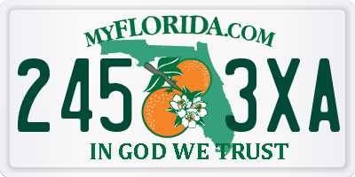 FL license plate 2453XA