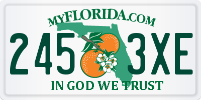 FL license plate 2453XE