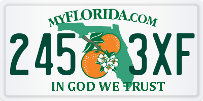 FL license plate 2453XF